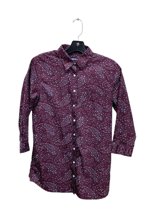 Top Long Sleeve By Lands End In Floral Print, Size: S