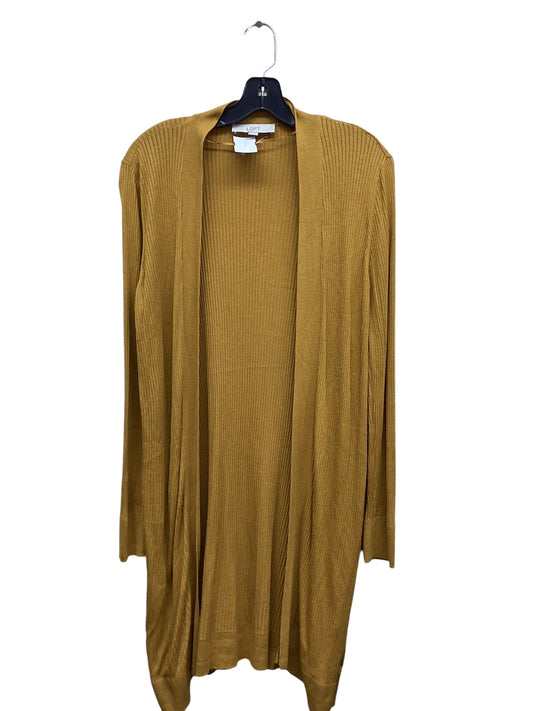 Sweater Cardigan By Loft In Yellow, Size: Xl