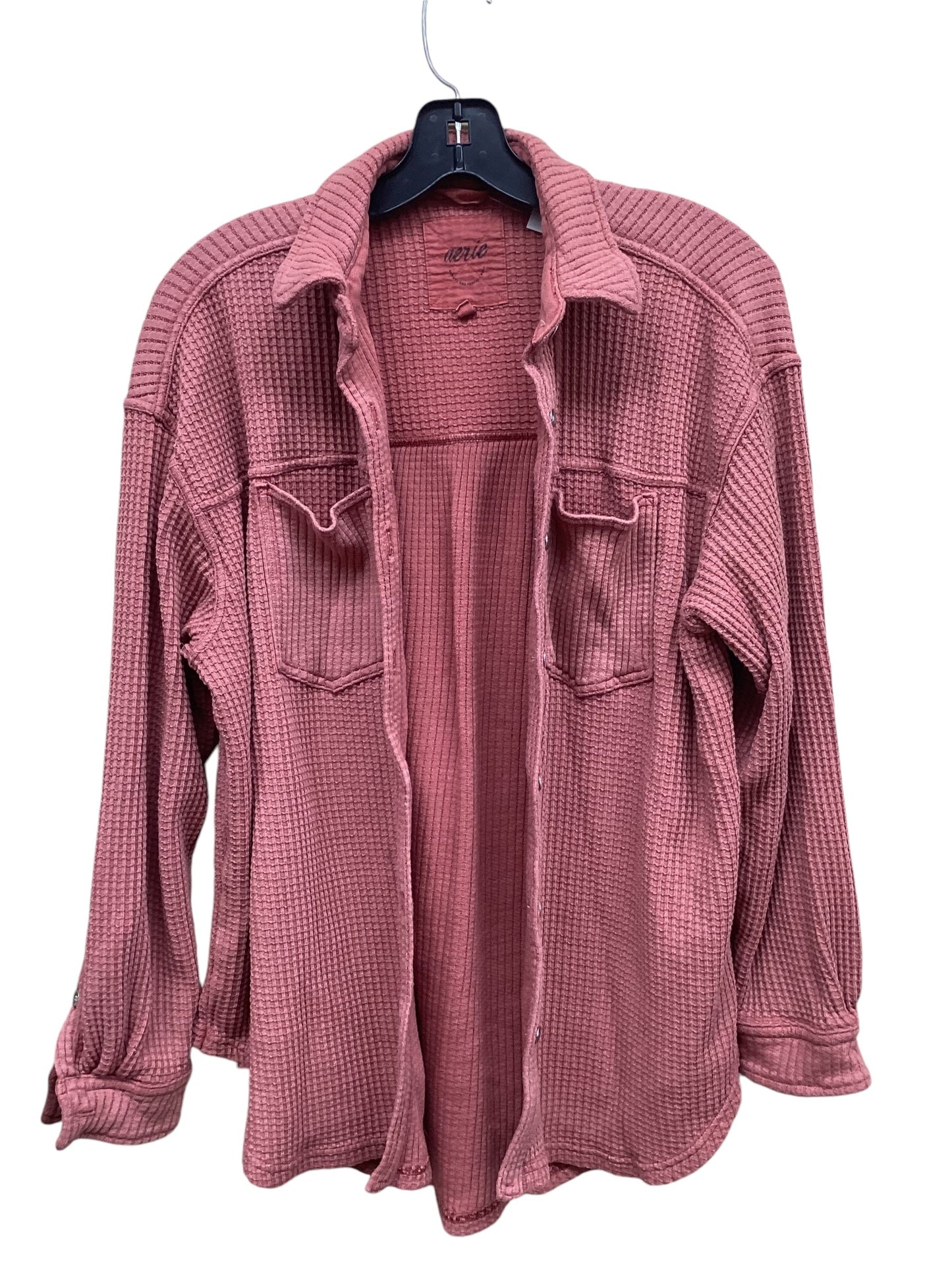 Top Long Sleeve By Aerie In Pink