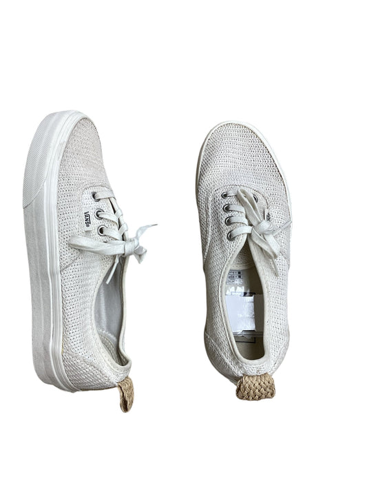 Shoes Sneakers By Vans In Cream, Size: 7.5