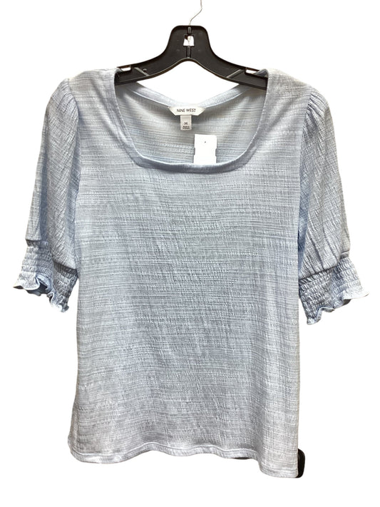 Top Short Sleeve By Nine West In Blue, Size: M