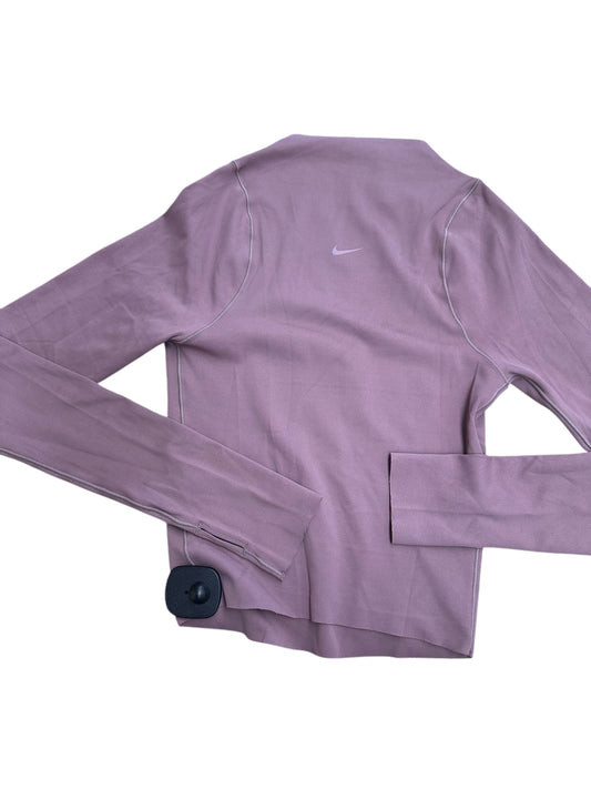 Athletic Top Long Sleeve Crewneck By Nike In Mauve, Size: Xs