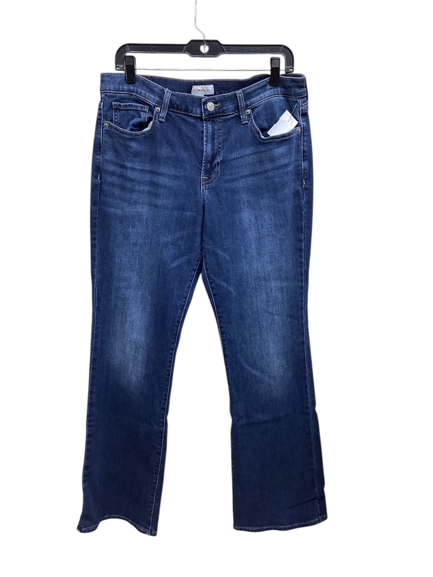 Jeans Straight By Lucky Brand In Blue Denim, Size: 14