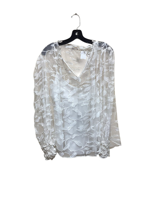 Top Long Sleeve By Elie Tahari In White, Size: Xl