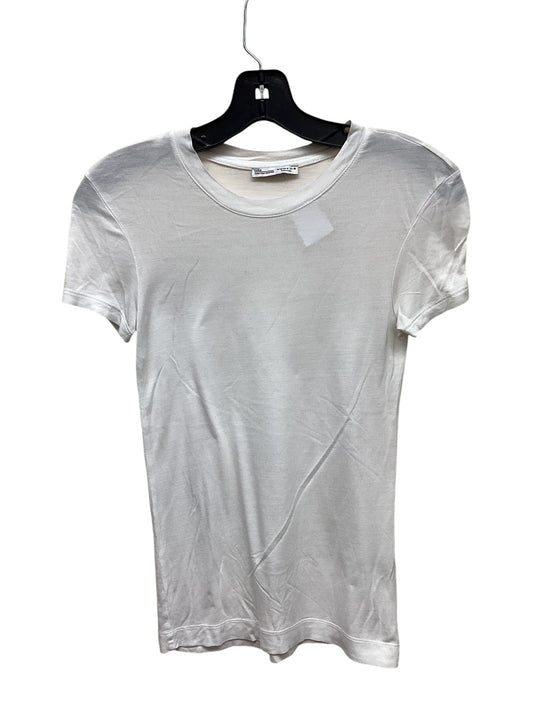 Top Short Sleeve By Zara Basic In White, Size: S