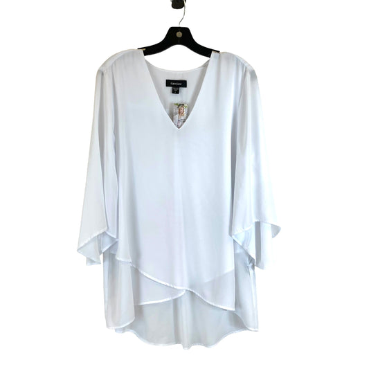 White Blouse Long Sleeve Karen Kane, Size L