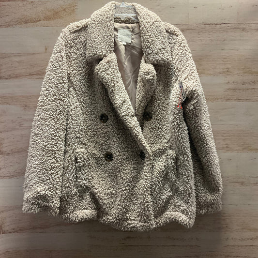 Jacket Faux Fur & Sherpa By Thread And Supply In Tan, Size: S