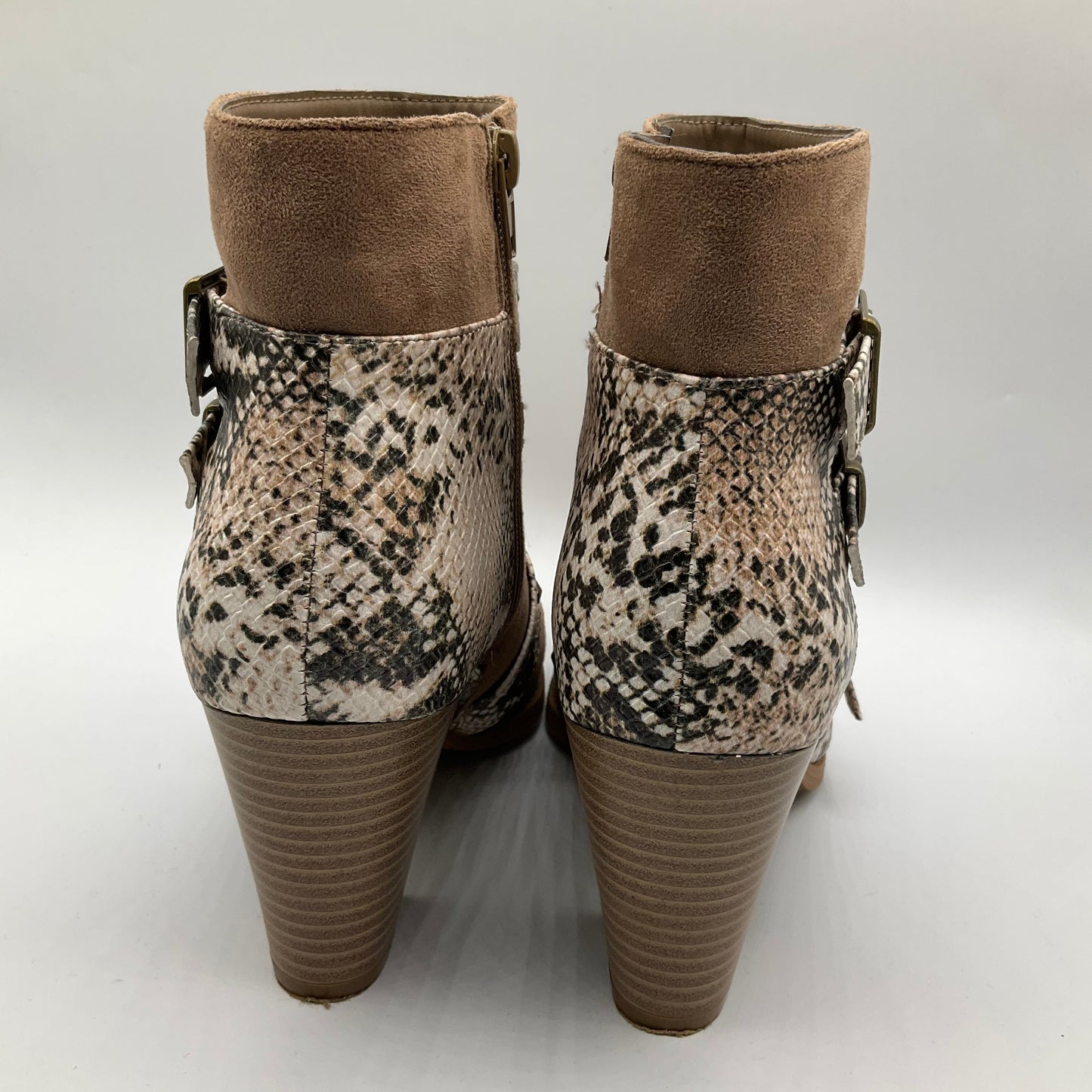 Boots Ankle Heels By Pierre Dumas In Snakeskin Print, Size: 8