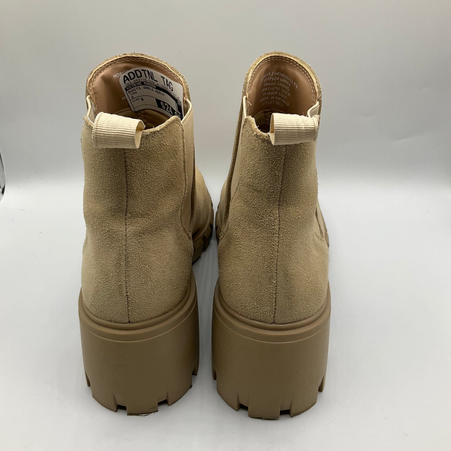 Boots Ankle Heels By Steve Madden In Tan, Size: 8