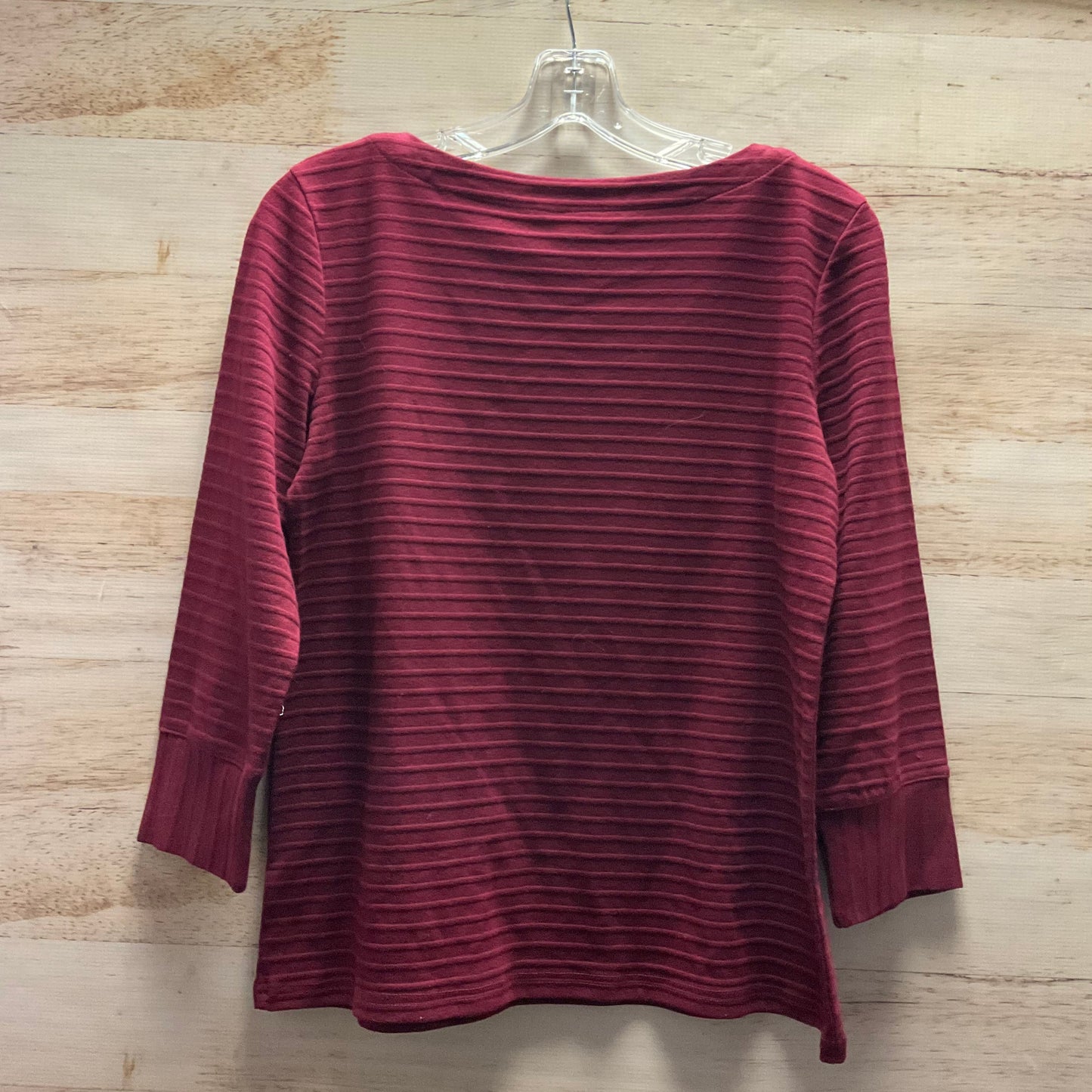 Top Long Sleeve By Liz Claiborne In Maroon, Size: Xs