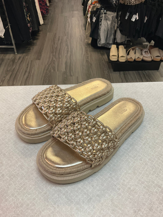 Gold Sandals Flats Asos, Size 9