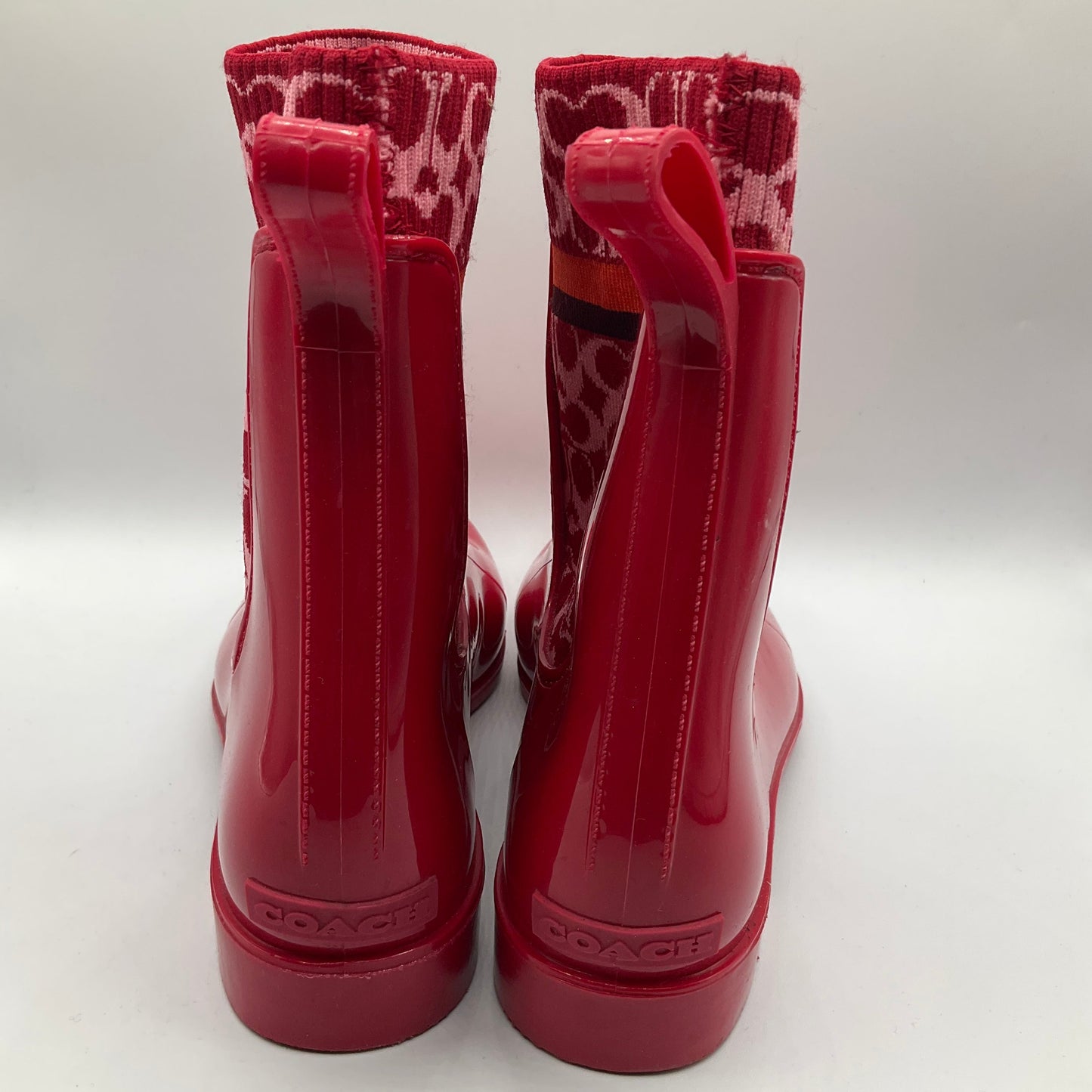 Boots Rain By Coach In Red, Size: 9