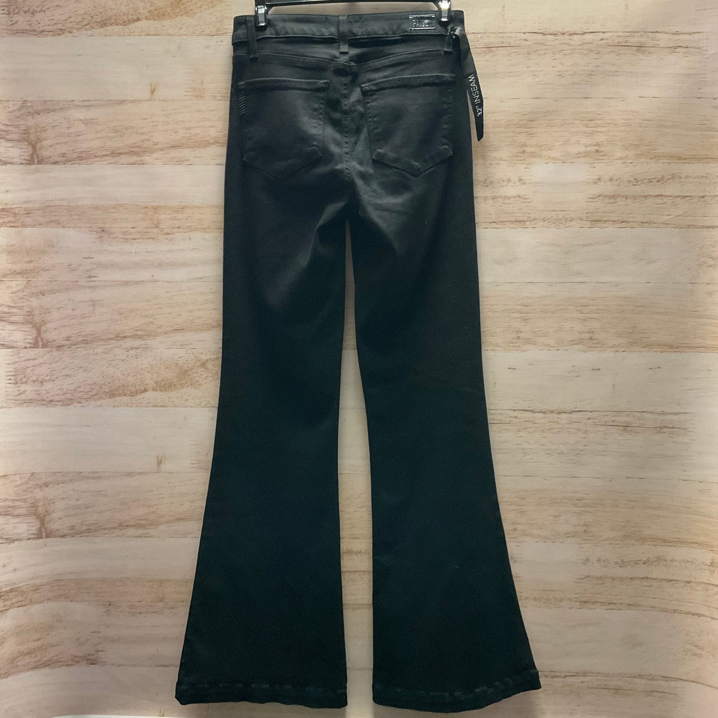 Jeans Flared By Paige In Black, Size: 4