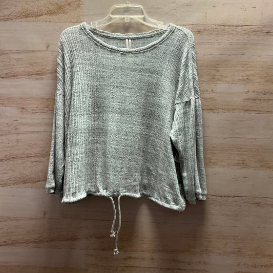 Top Long Sleeve By Anthropologie In Grey, Size: M