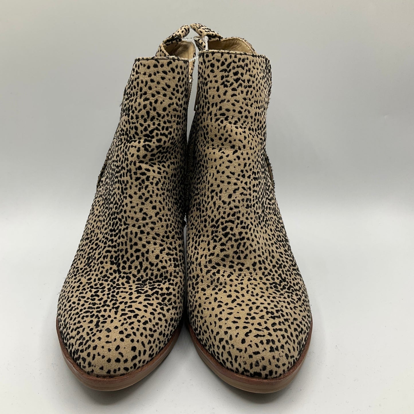 Boots Ankle Heels By Mia In Animal Print, Size: 6.5