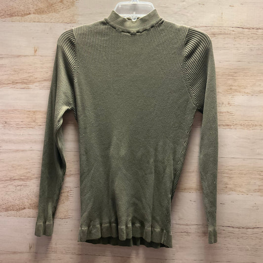 Top Long Sleeve By Zara In Green, Size: L