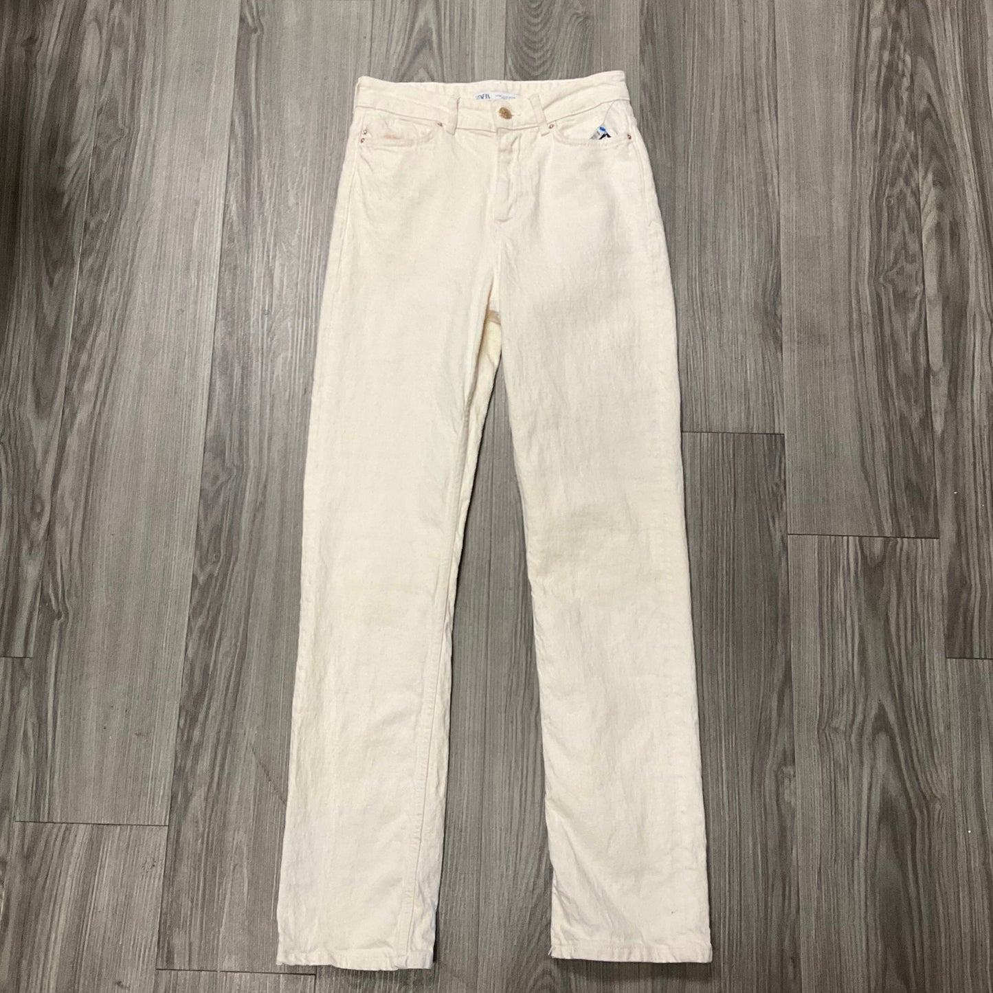 Jeans Boot Cut By Zara In White, Size: 4