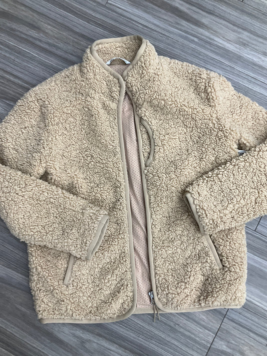 Jacket Faux Fur & Sherpa By Zara In Tan, Size: M