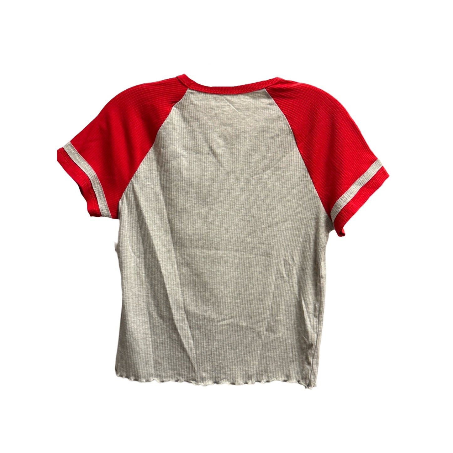 Top Short Sleeve Basic By Disney Store In Grey & Red, Size: Xl