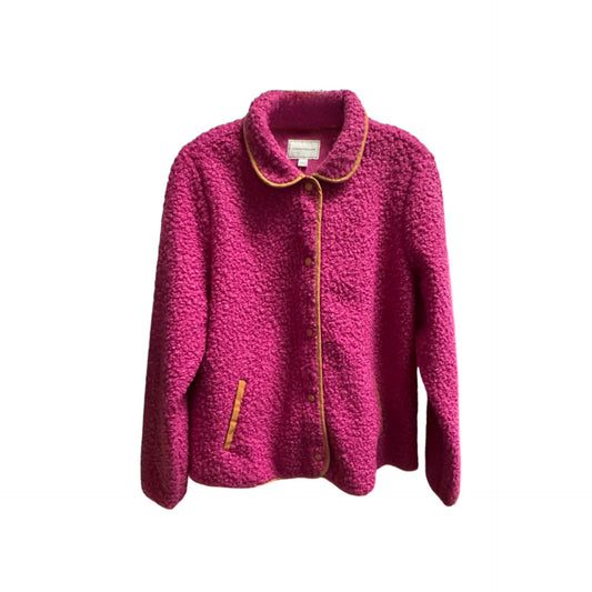 Jacket Fleece By Charter Club In Pink, Size: L