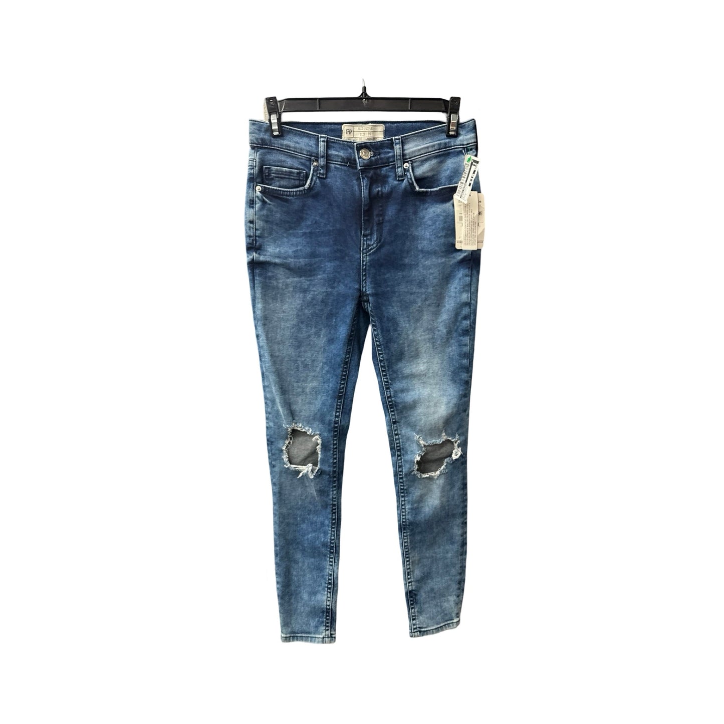 Jeans Skinny By Free People In Blue Denim, Size: 2