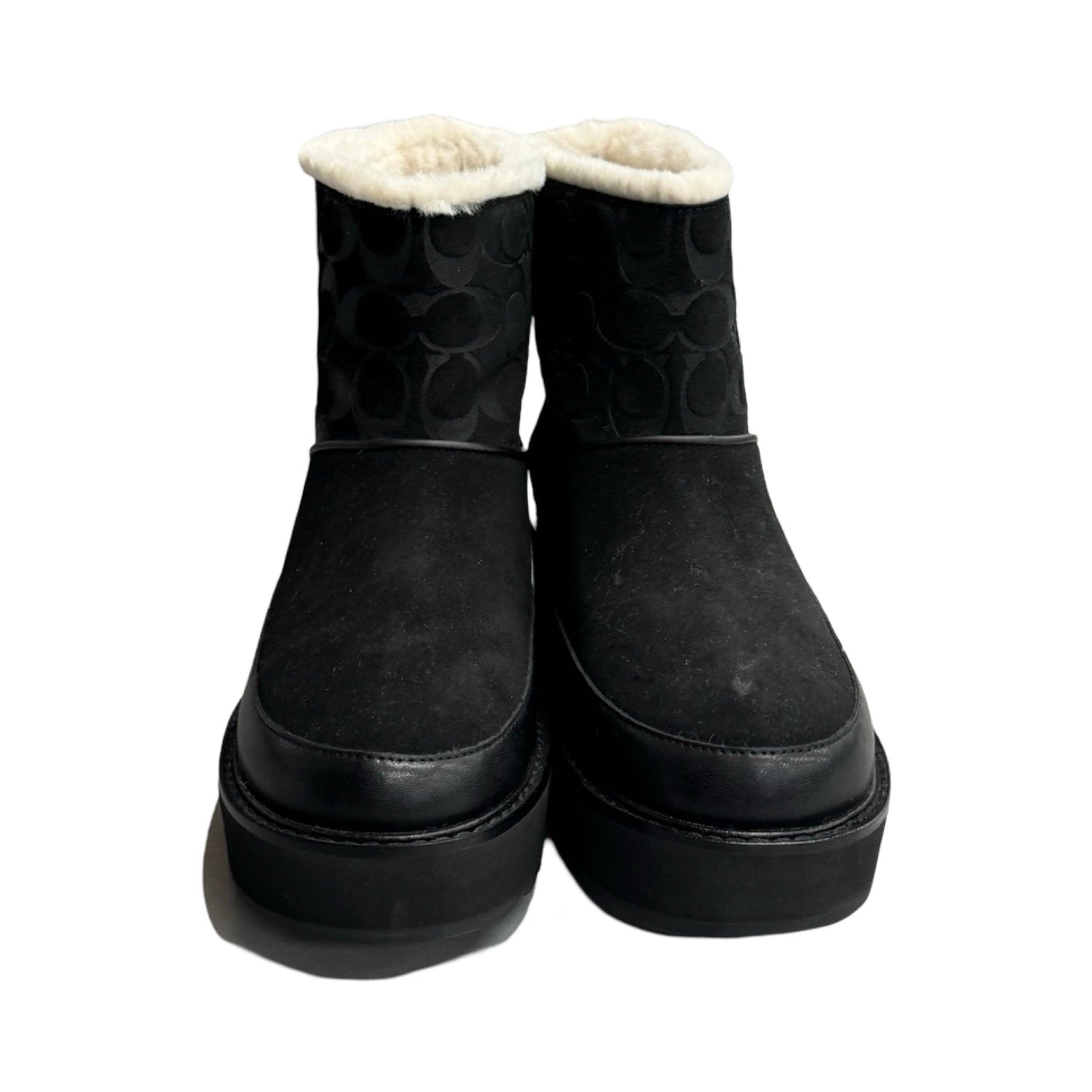 Boots Snow Designer By Coach In Black, Size: 8.5