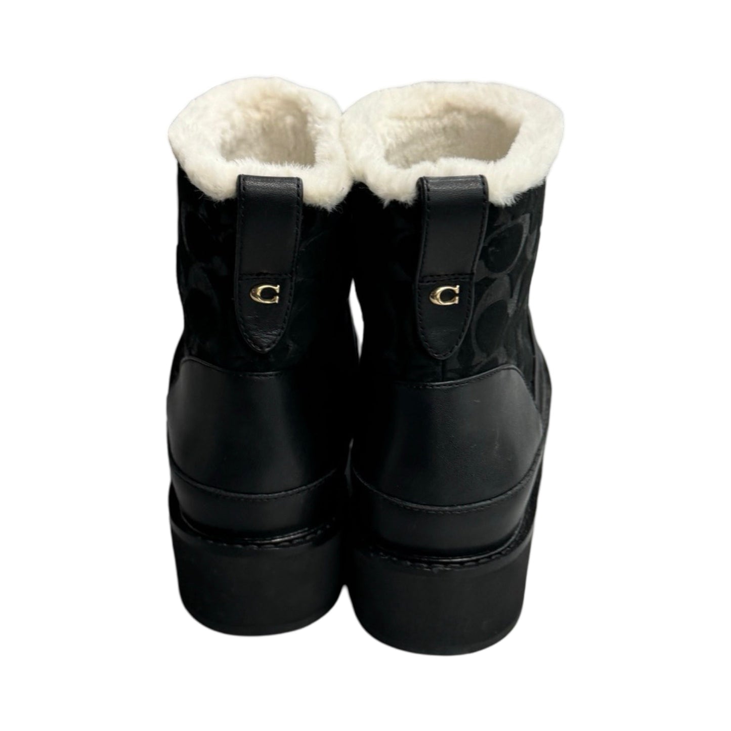 Boots Snow Designer By Coach In Black, Size: 8.5