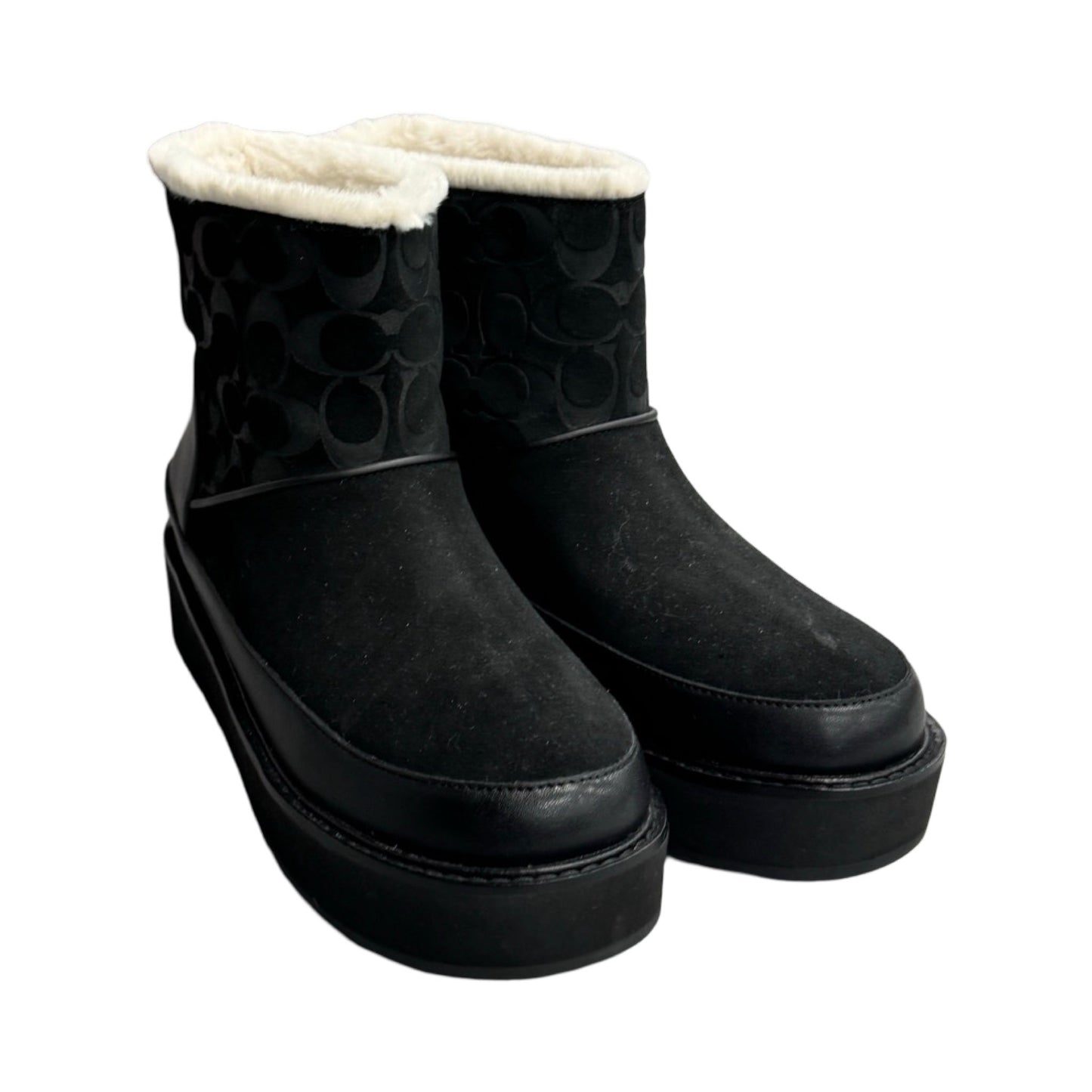 Boots Snow Designer By Coach In Black, Size: 8.5