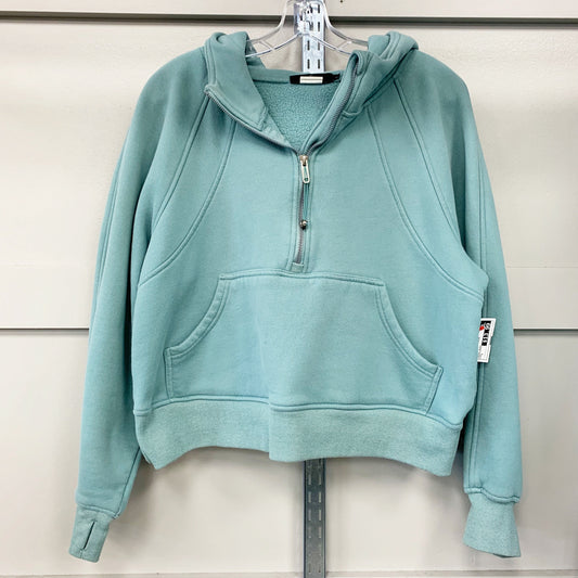 Sweatshirt Hoodie By Trendy Queen In Teal, Size: L