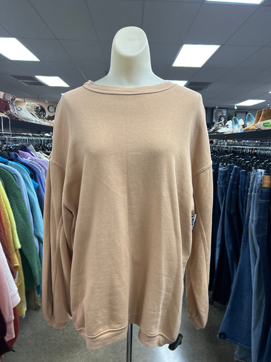 Sweatshirt Crewneck By Aerie In Tan, Size: Xs