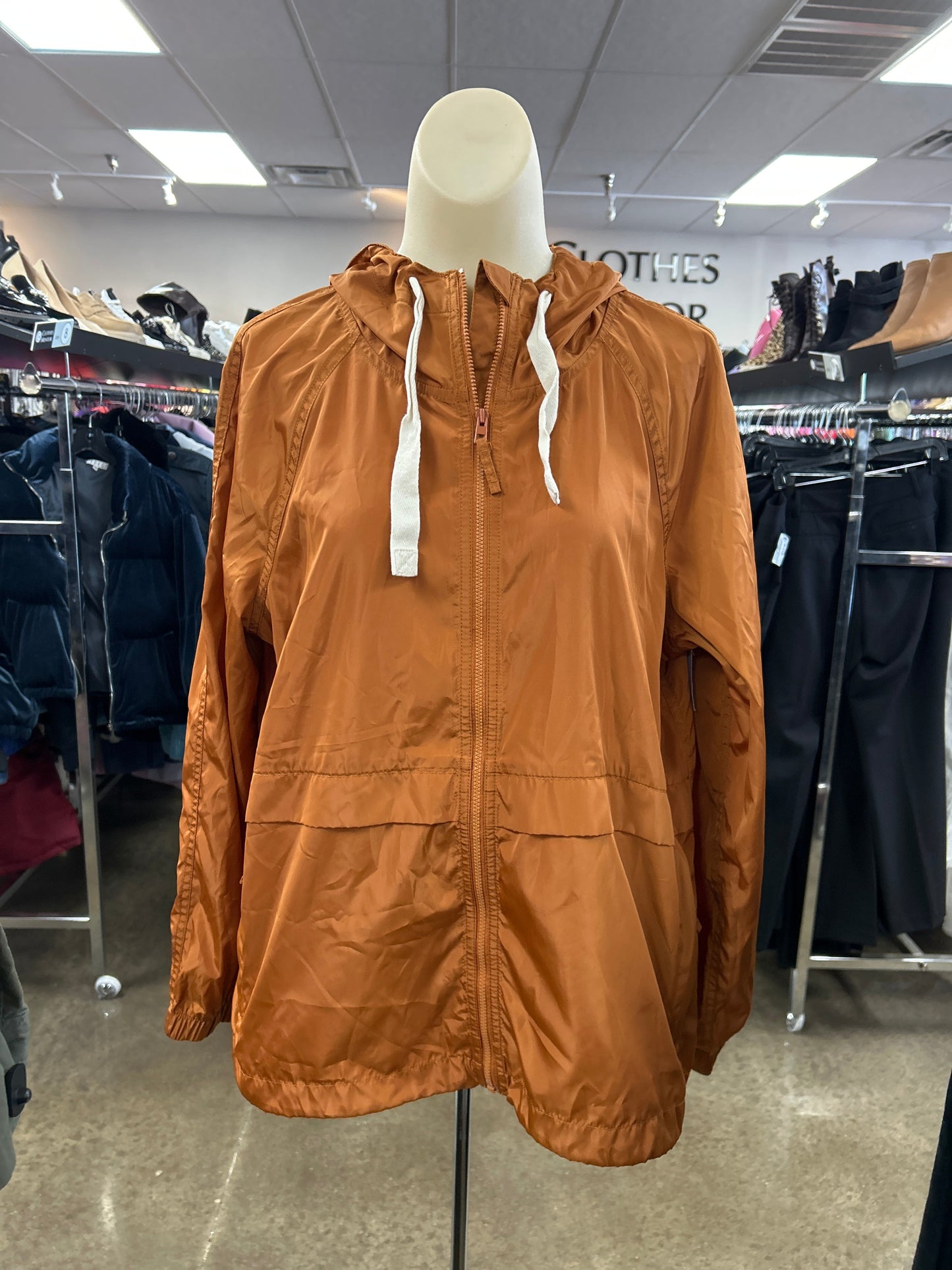 Jacket Windbreaker By Madewell In Tan, Size: M