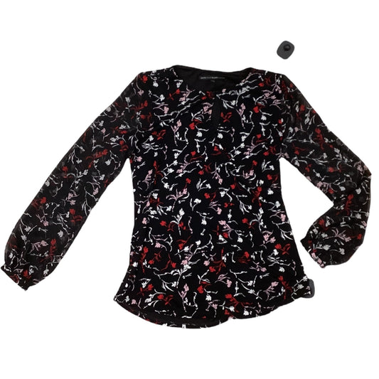 Top Long Sleeve Designer By White House Black Market In Black & Pink, Size: Xs