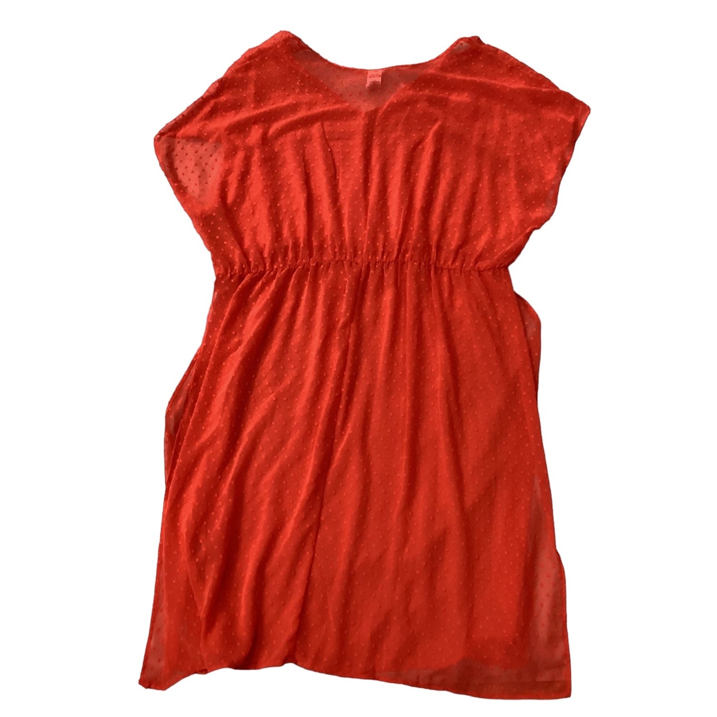 Red Swimwear Cover-up Time And Tru, Size 3x