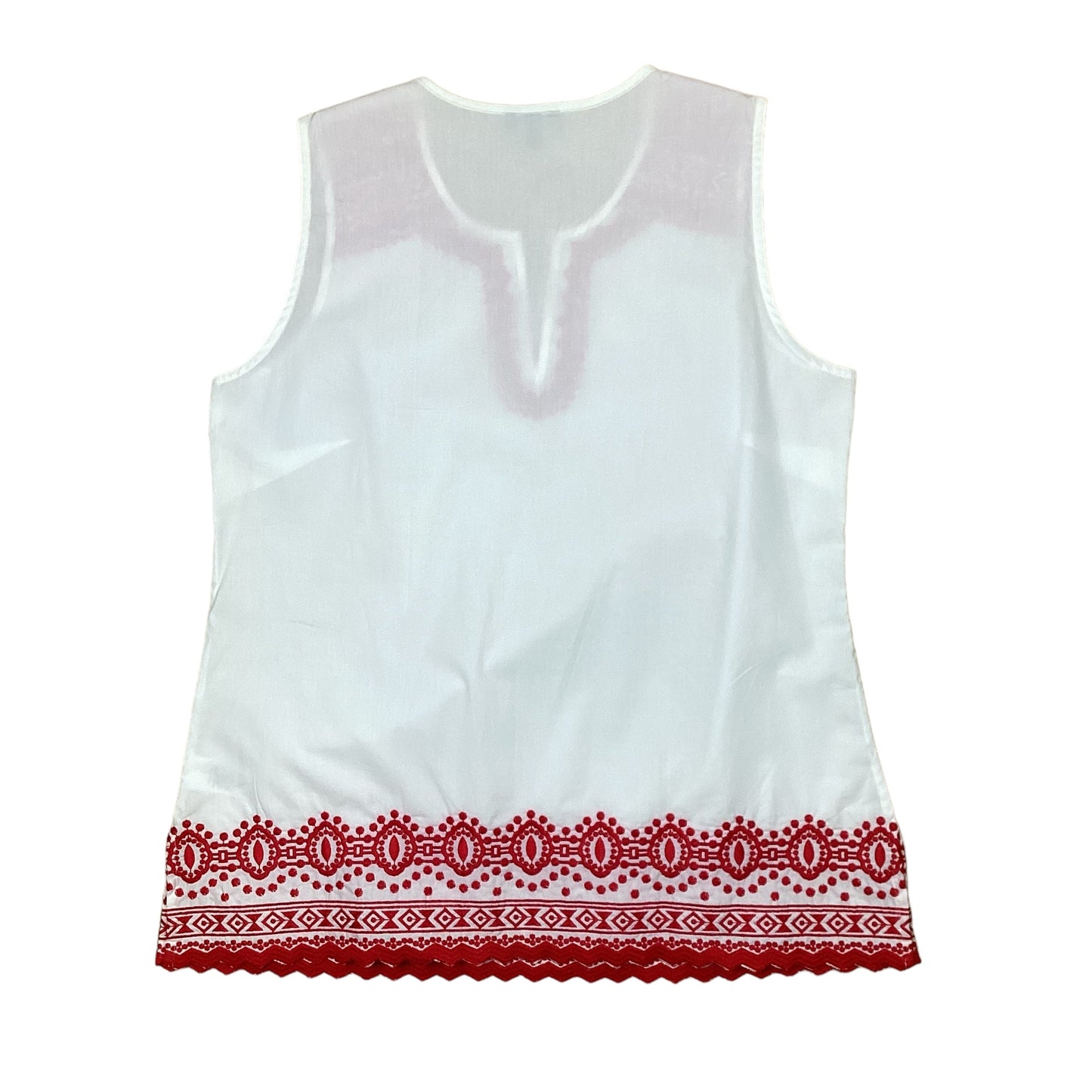 Red & White Top Sleeveless Talbots, Size M