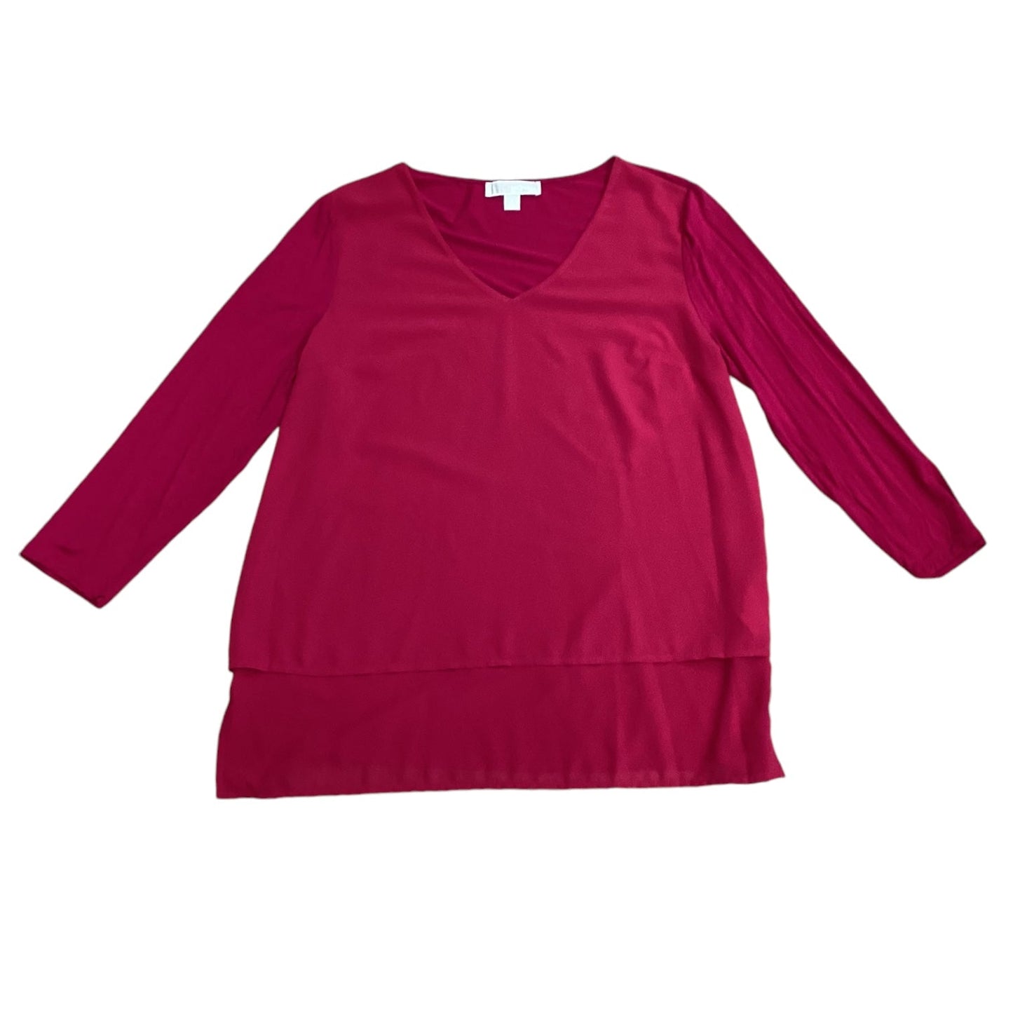 Blouse Designer By Michael By Michael Kors In Red, Size: L