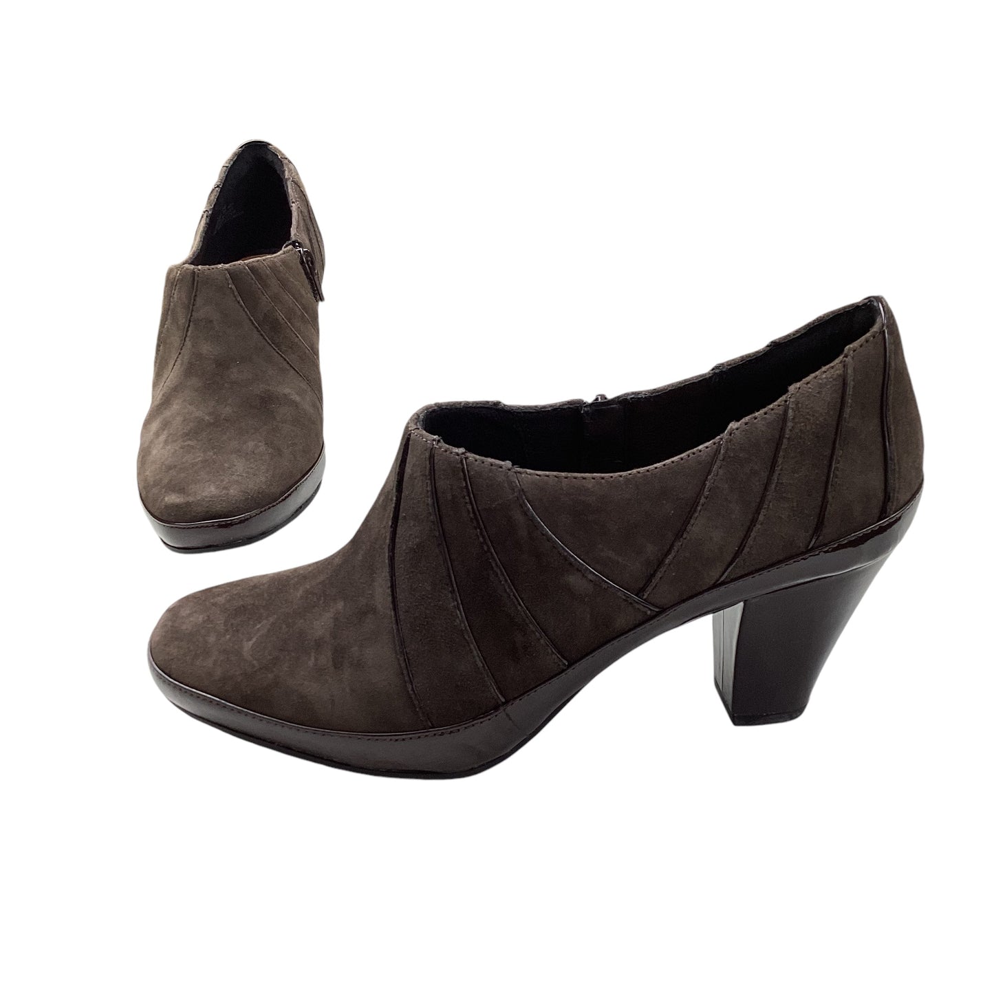 Shoes Heels Block By Clarks In Brown, Size: 8