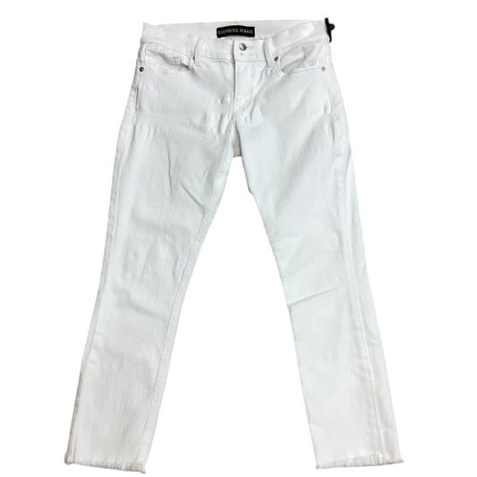 Jeans Cropped By Express In White, Size: 8