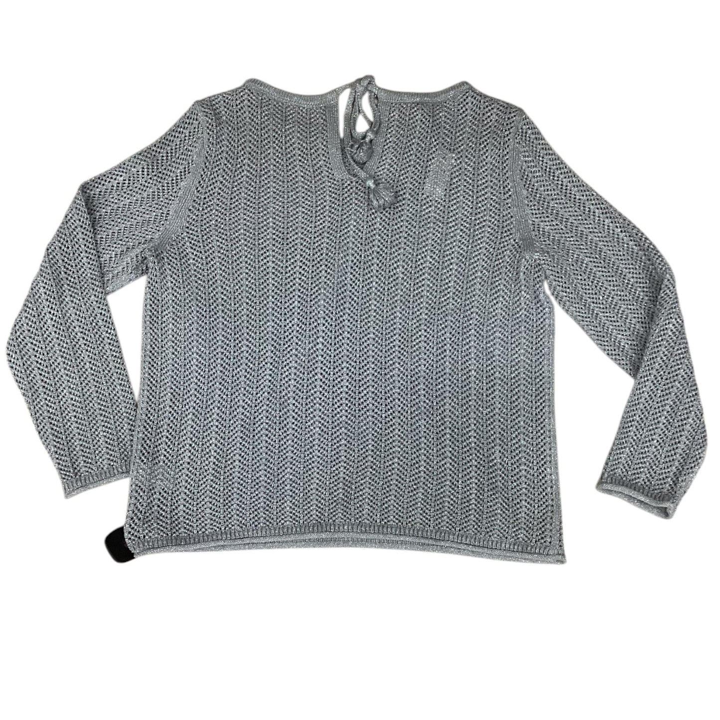 Sweater By Talbots In Grey & Silver, Size: Lp