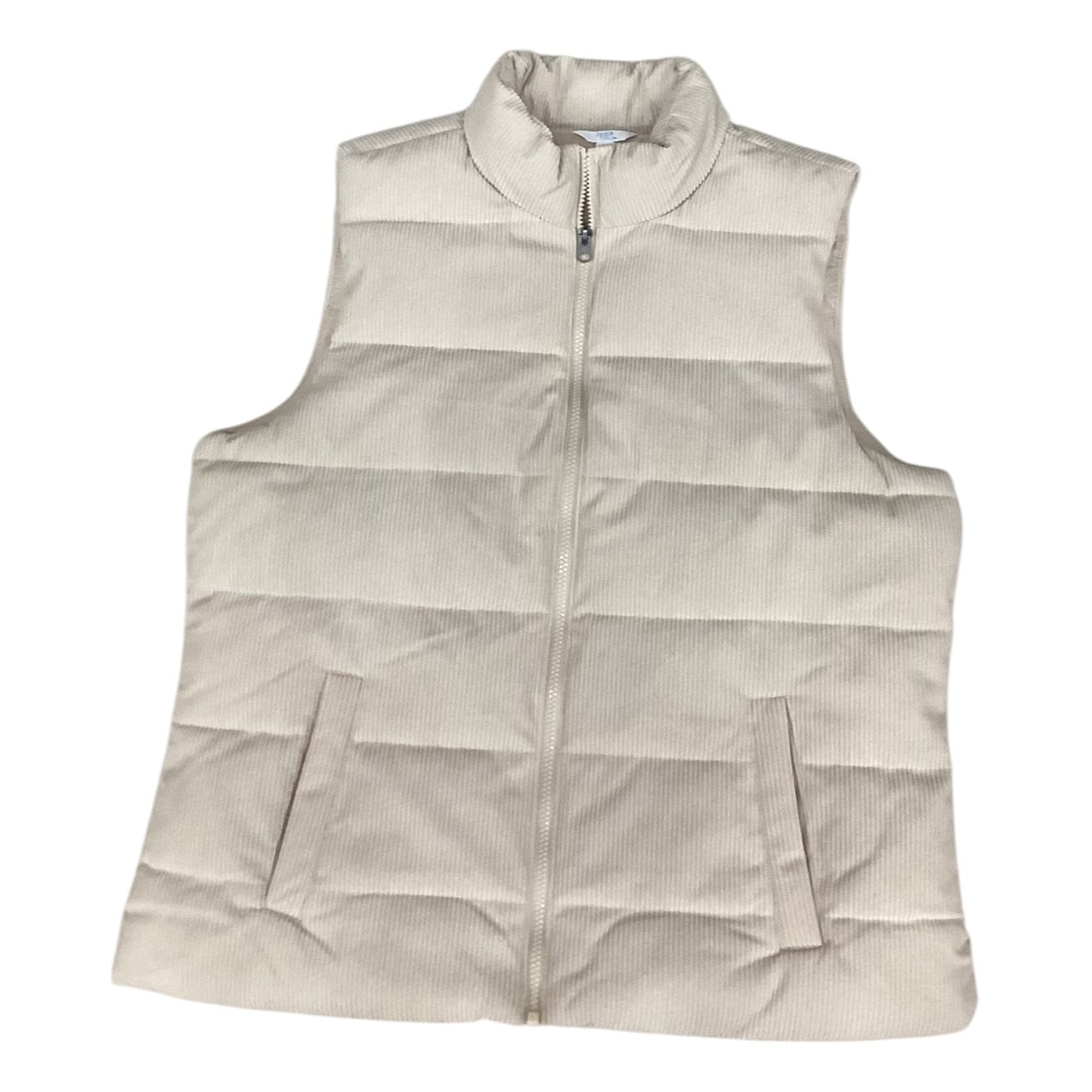 Vest Puffer & Quilted By Time And Tru In Tan, Size: L