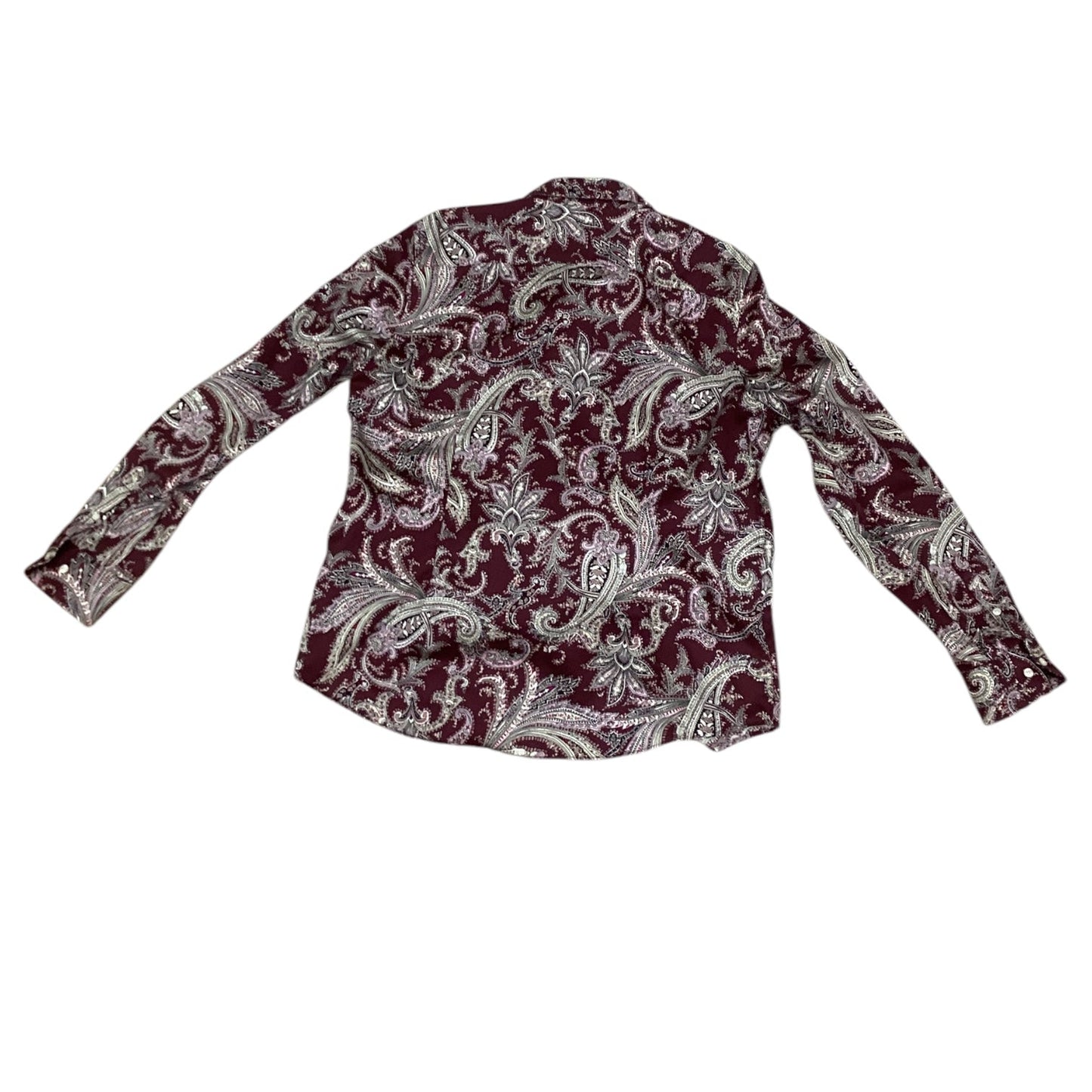 Top Long Sleeve By Chaps In Paisley Print, Size: Xl