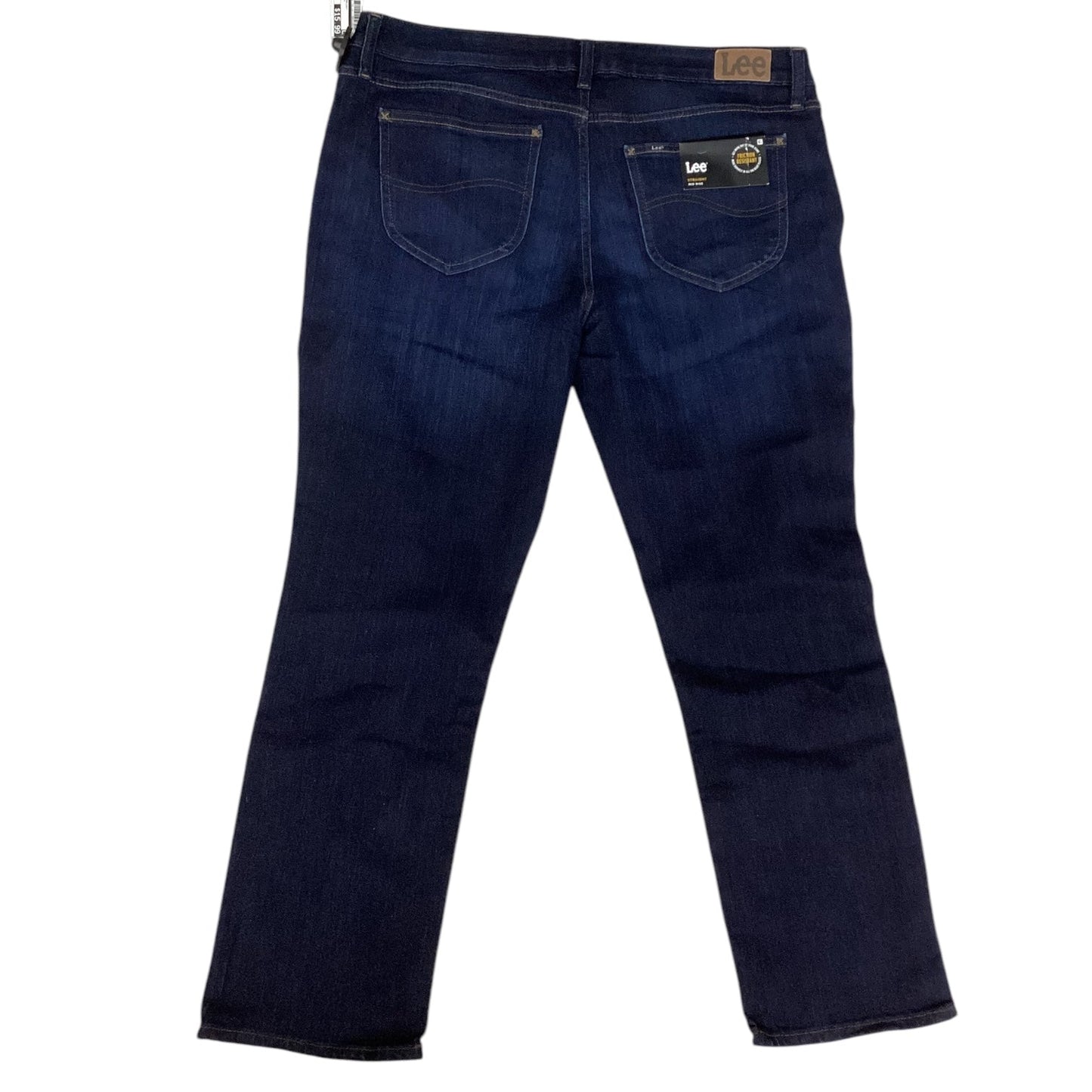 Jeans Straight By Lee In Blue Denim, Size: 18