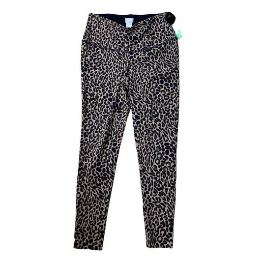 Animal Print Pants Leggings Chicos, Size 0