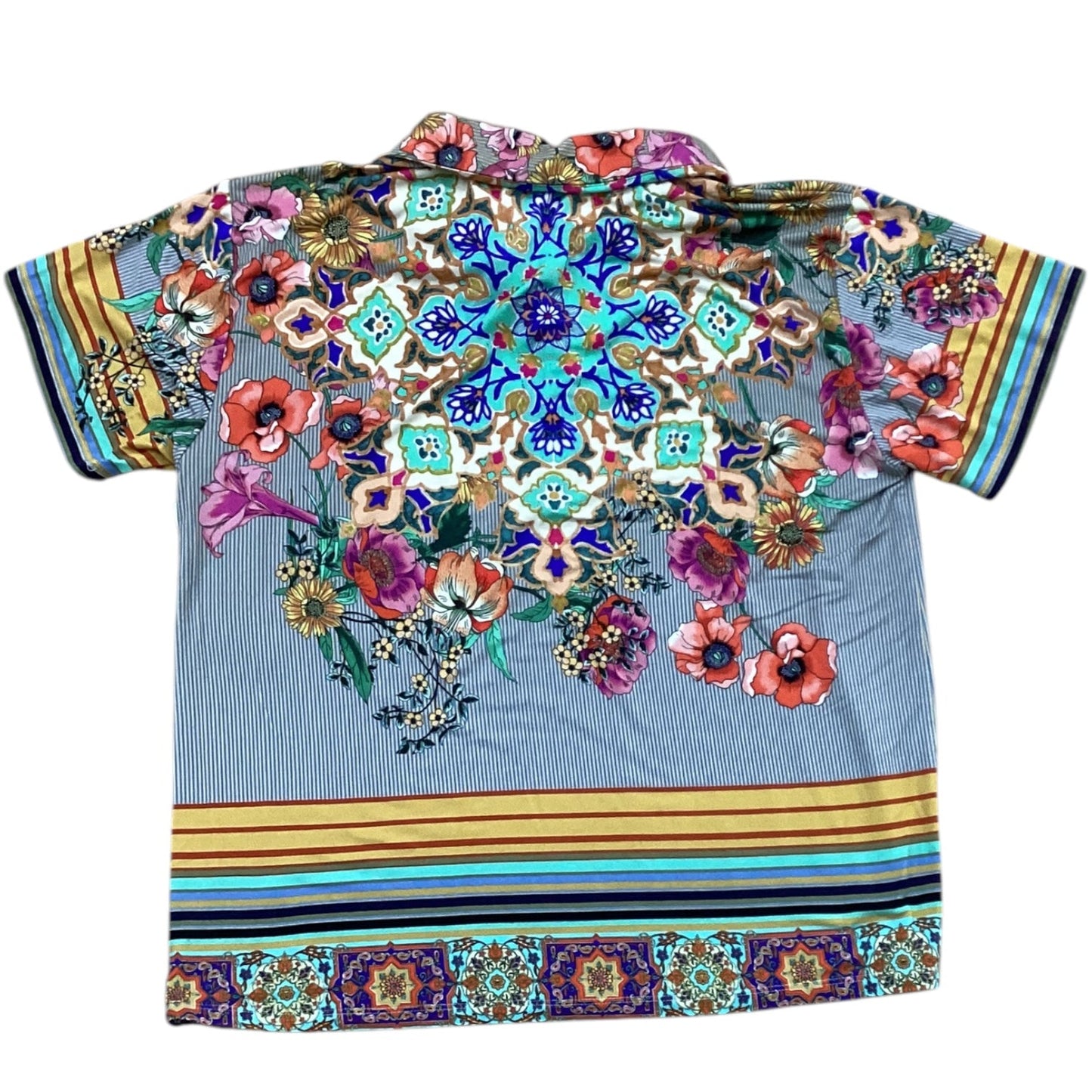 Top Short Sleeve Designer By Johnny Was In Multi-colored, Size: S