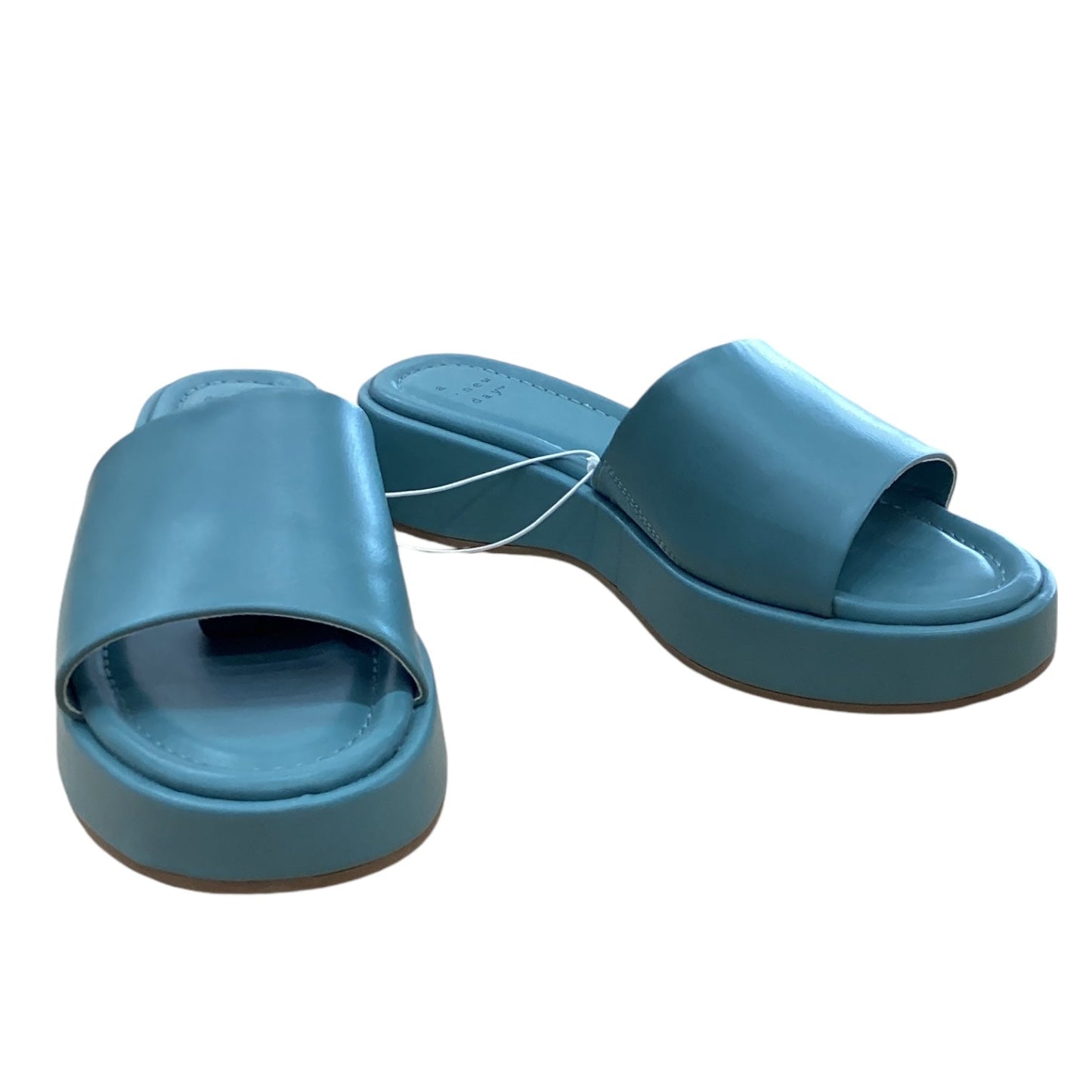 Sandals Heels Platform By A New Day In Blue, Size: 7.5