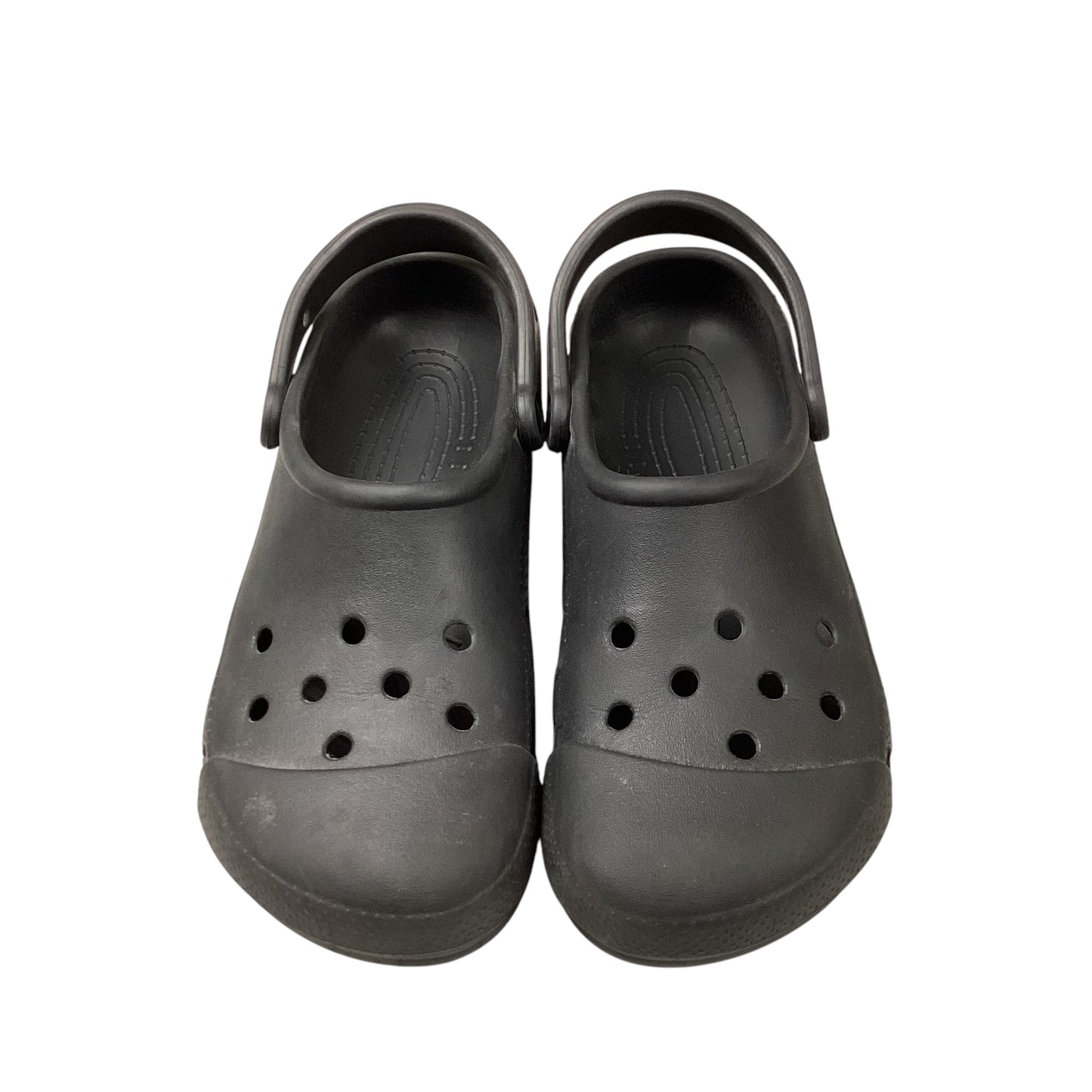 Shoes Flats By Crocs In Black, Size: 10