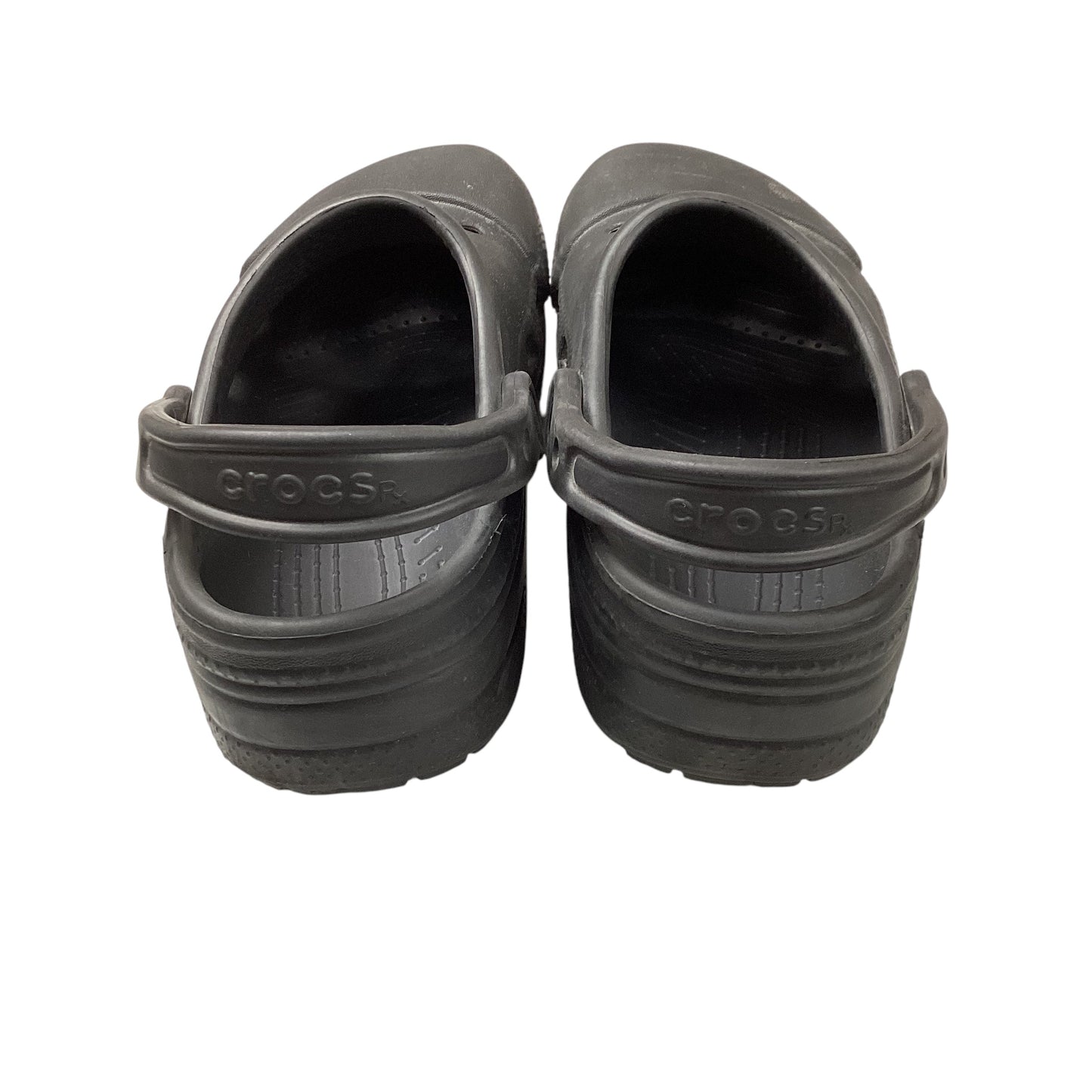 Shoes Flats By Crocs In Black, Size: 10