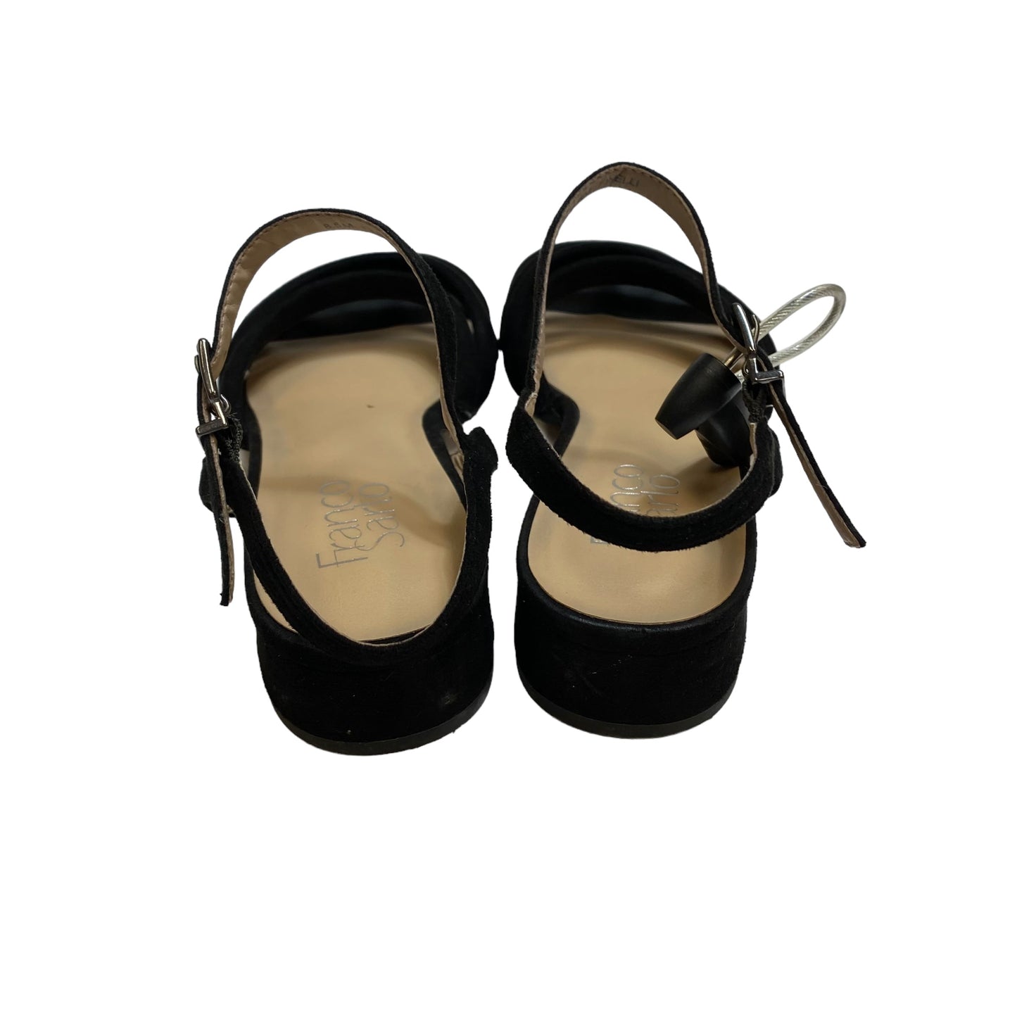 Black Sandals Flats Franco Sarto, Size 8.5