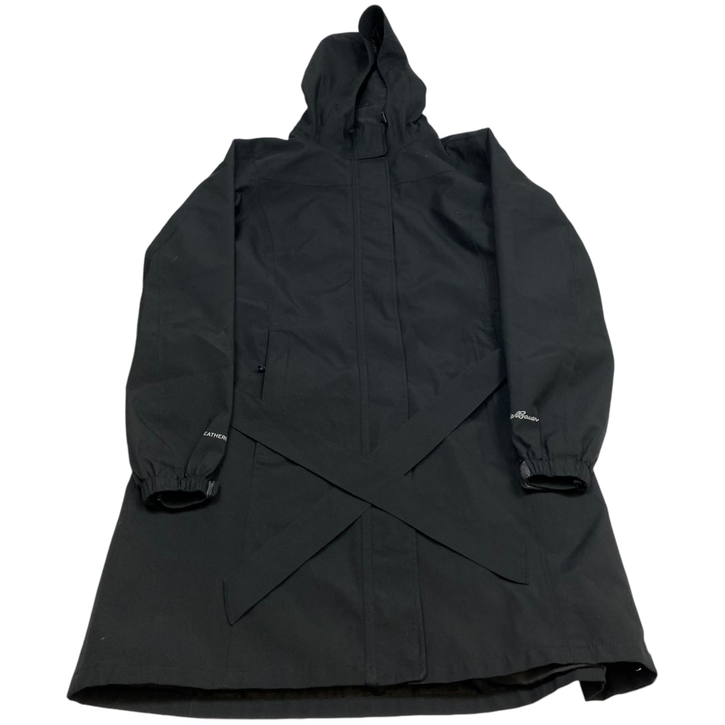 Coat Raincoat By Eddie Bauer In Black, Size: M