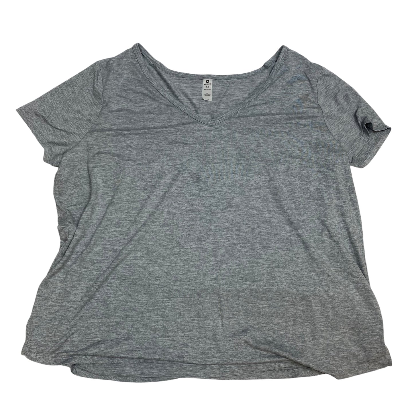 Athletic Top Short Sleeve By 90 Degrees By Reflex In Grey, Size: 1x