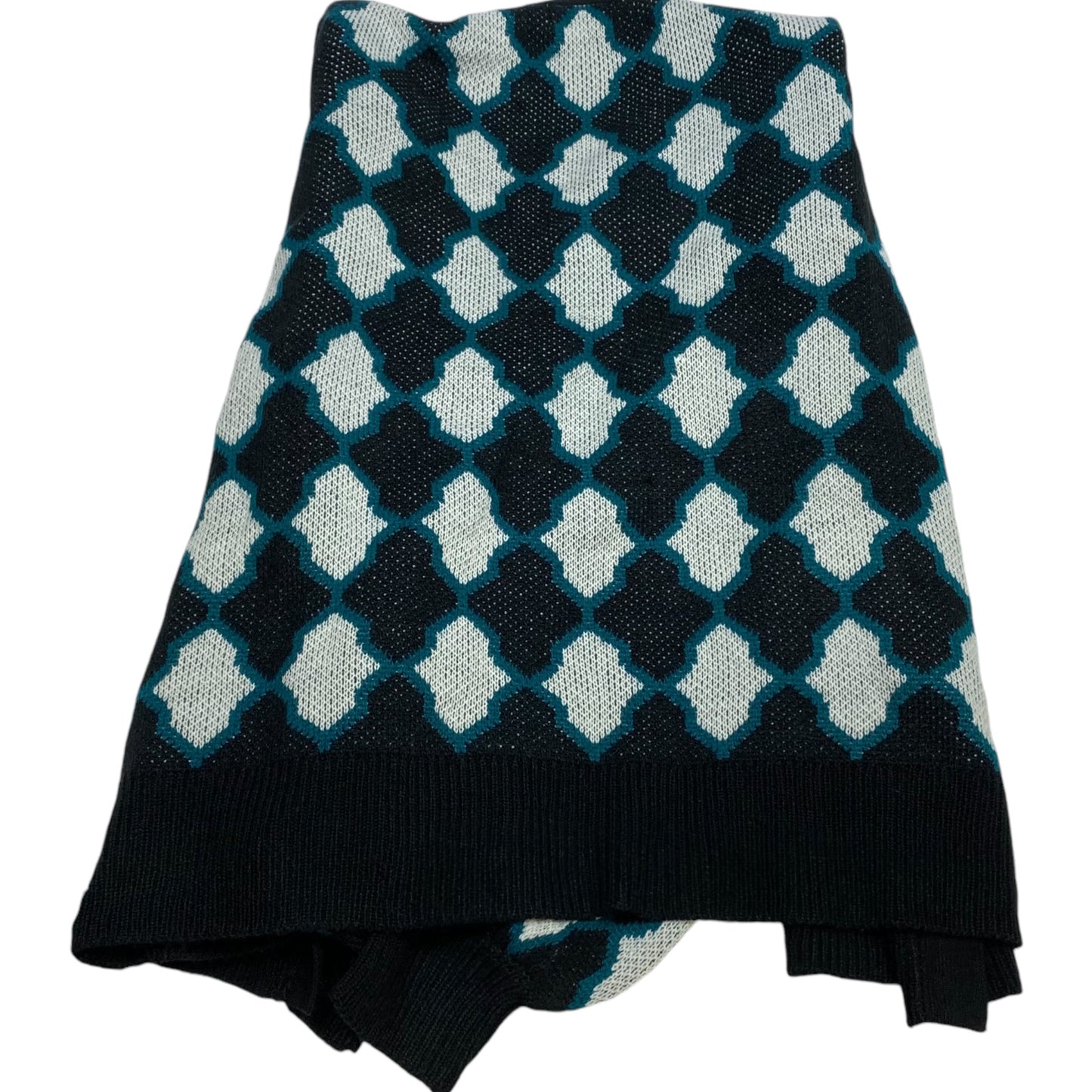 Sweater Cardigan By Cato In Black & Blue, Size: M